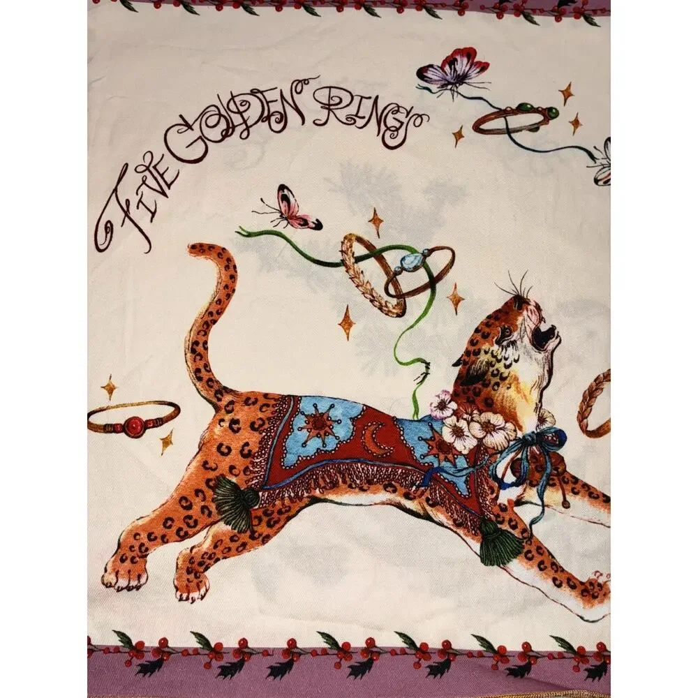 Anthropologie Phannapast Taychamaythakool 12 Days Christmas Napkins Square